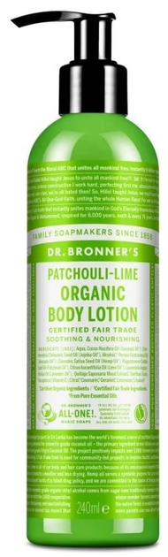 Лосьйон для тіла Dr. Bronner’s Organic Patchouli-Lime 240 мл (0018787261101) - зображення 1