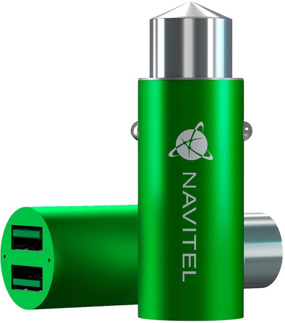 Автомобільний зарядний пристрій Navitel UC323 USB Type-A Green (8594181741972) - зображення 1