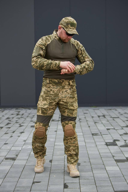 Тактический костюм Парка Убакс Тактические брюки с наколенниками кепка цвет Пиксель рип-стоп 2XL - изображение 2