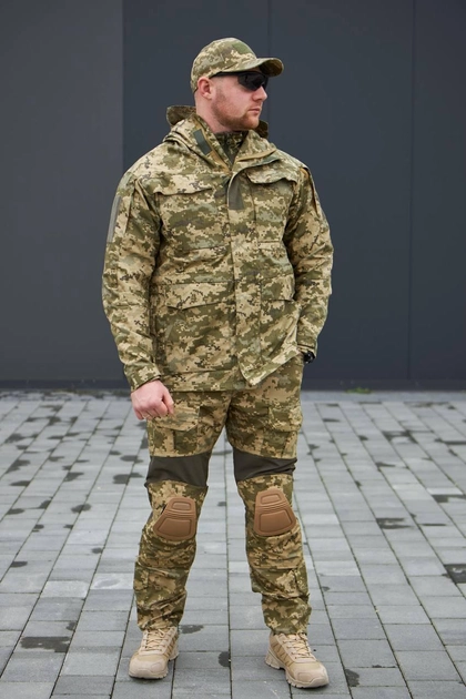 Тактичний костюм Парка Убакс Тактичні штани з наколінниками кепка колір Піксель ріп-стоп M - зображення 1