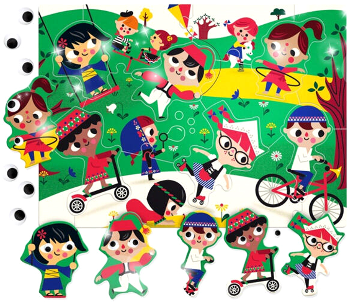 Puzzle Lisciani Ludattica Animated Puzzle Children of the World 16 elementów (8008324058044) - obraz 2