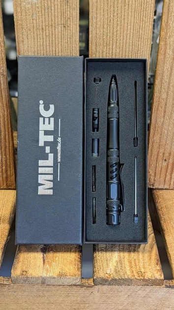 Ручка тактична Mil-Tec Мультитул Pro чорна TACTICAL PEN BLACK PRO (15990200) - изображение 2