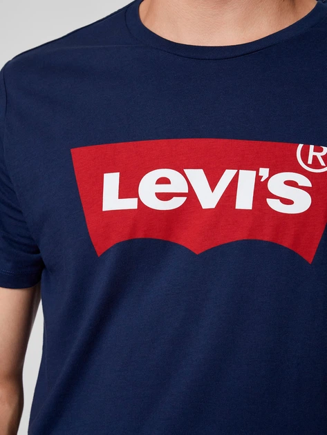 Koszulka męska bawełniana Levi's Graphic Setin Neck 17783-0139 L Granatowa (5415211980891) - obraz 5