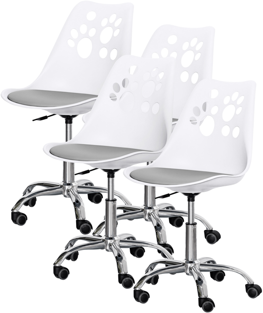 Акція на Комплект дитячих крісел Evo-Kids Indigo 4 шт. White/Grey (H-232 W/G -Х4) від Rozetka