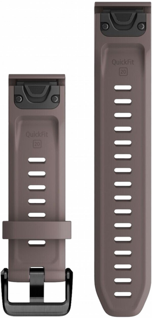 Ремінець силіконовий Garmin QuickFit для Fenix 7S 20 мм Shalegray (753759278465) - зображення 1