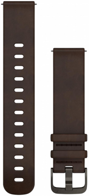 Skórzany pasek Garmin QuickFit 20 mm Dark Brown (753759296155) - obraz 1