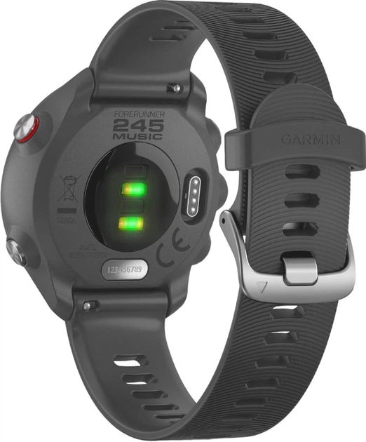 Pasek silikonowy Garmin do Vivoactive 3 / Vivomove HR / Forerunner 645 / Forerunner 245 Gray (753759223175) - obraz 4