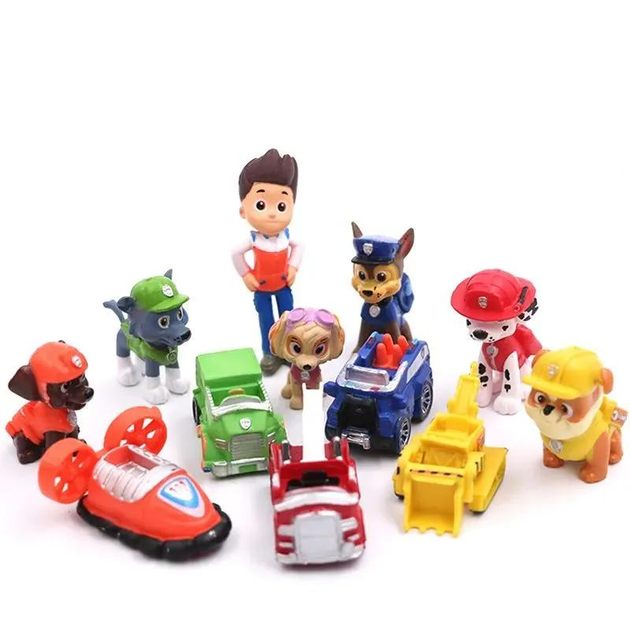 Набор фигурок Щенячий патруль Paw Patrol с машинками, 12 шт – фото ...