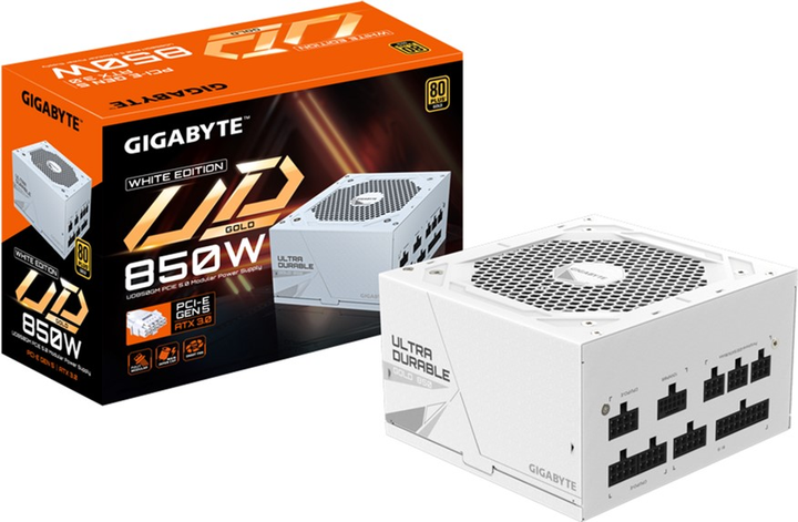 Блок живлення Gigabyte GOLD 850W ATX 3.0 (GP-UD850GM PG5W) - зображення 7