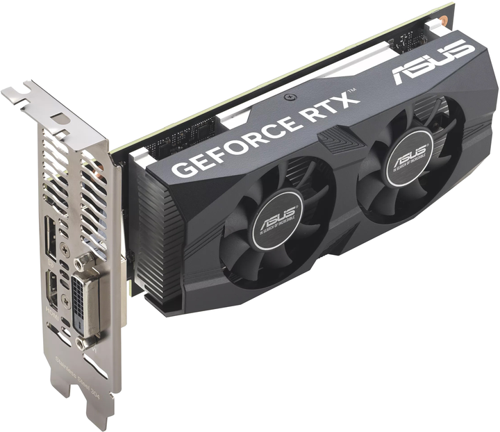 Відеокарта ASUS PCI-Ex GeForce RTX 3050 LP BRK OC Edition 6GB GDDR6 (96bit) (1537/14000) (HDMI, DisplayPort, DVI-D) (RTX3050-O6G-LP-BRK) - зображення 4