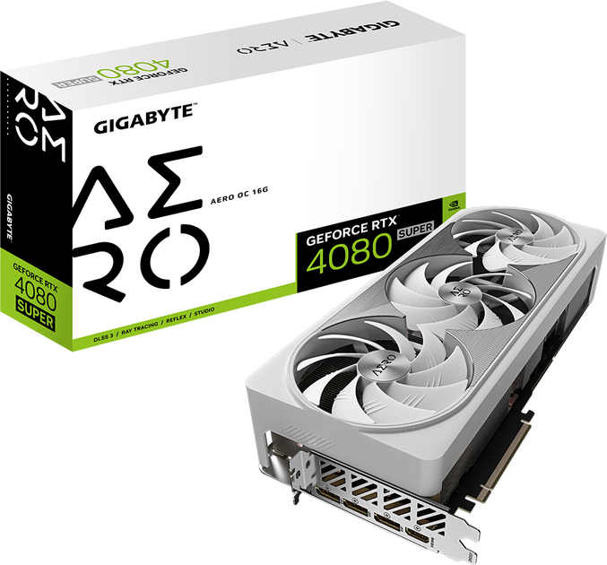 Відеокарта Gigabyte PCI-Ex GeForce RTX 4080 Super Aero OC 16G 16GB GDDR6X (256bit) (2595/23000) (HDMI, 3 x DisplayPort) (GV-N408SAERO OC-16GD) - зображення 8