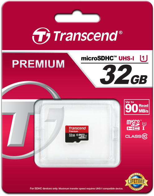 Karta pamięci Transcend microSDHC 32GB Class 10 UHS-I Premium (TS32GUSDCU1) - obraz 2
