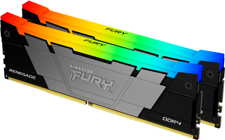 Оперативна пам'ять Kingston Fury DDR4-3200 16384MB PC4-25600 (Kit of 2x8192) Renegade RGB (KF432C16RB2AK2/16) - зображення 1