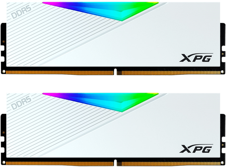Оперативна пам'ять ADATA DDR5-6000 65536MB PC5-48000 (Kit of 2x32768) XPG Lancer RGB White (AX5U6000C3032G-DCLARWH) - зображення 1