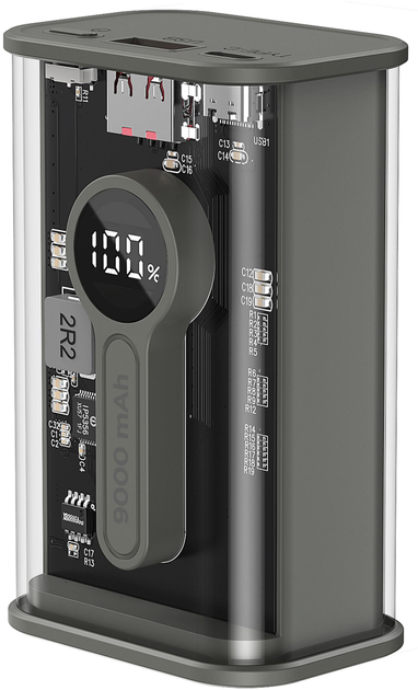 Powerbank Gembird 9000 mAh QC3.0 Black (PB09-TQC3-01) - obraz 1