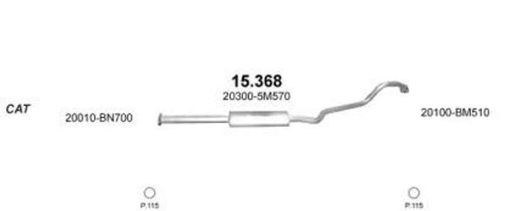 Глушник Citroen Berlingo/Peugeot Partner 2.0HDi TD 99-04 Polmostrow (04.145) (855171) - зображення 1