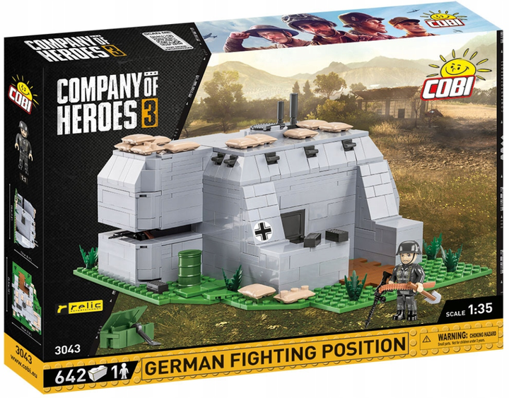 Klocki konstrukcyjne Cobi Company of Heroes Niemiecki bunkier 642 elementów (5902251030438) - obraz 1