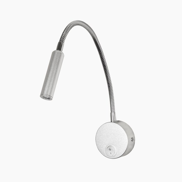 Серебряное прикроватное бра на гибкой ножке LED (920-V4001 SL) - изображение 1