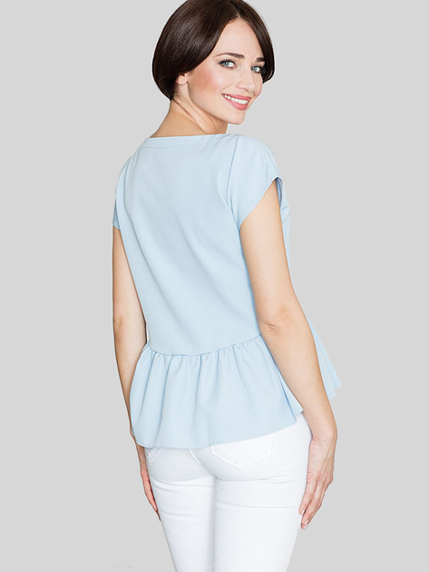 Bluzka damska z krótkim rękawem Lenitif K396 L-XL Niebieska (5902194332675) - obraz 2