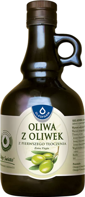 Oliwa z oliwek z pierwszego tłoczenia Oleofarm Extra Virgin 500 ml (5907078675152) - obraz 1