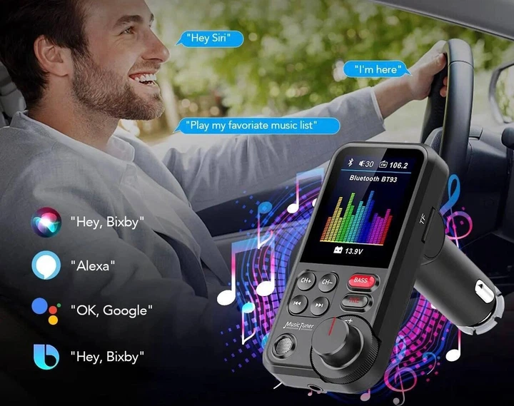 Автомобильный передатчик / FM-трансмиттер для машины, Bluetooth 5.0, 25 Вт, черный "G" (78461471) - изображение 2