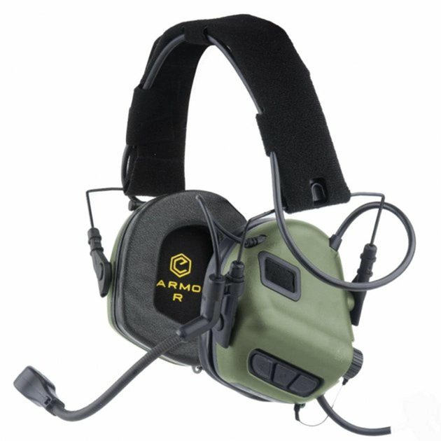 Активні захисні навушники Earmor M32 MOD4 (FG) Olive - зображення 1