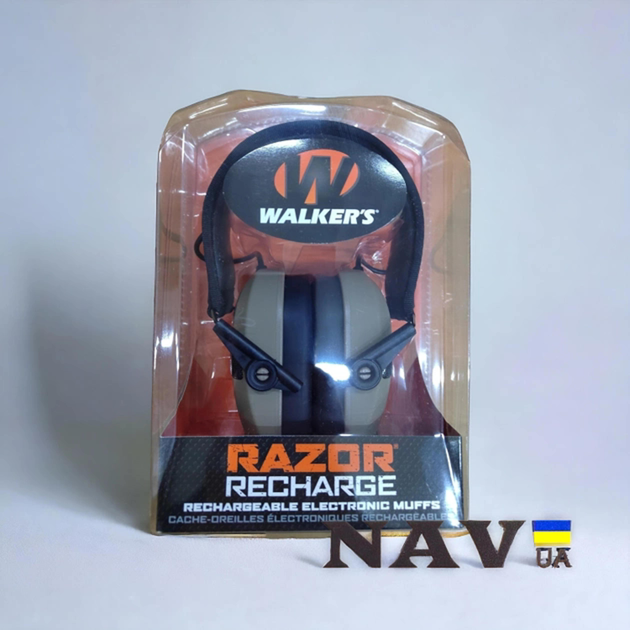 Активні захисні навушники Walker's Razor Rechargeable (FDE) - зображення 1