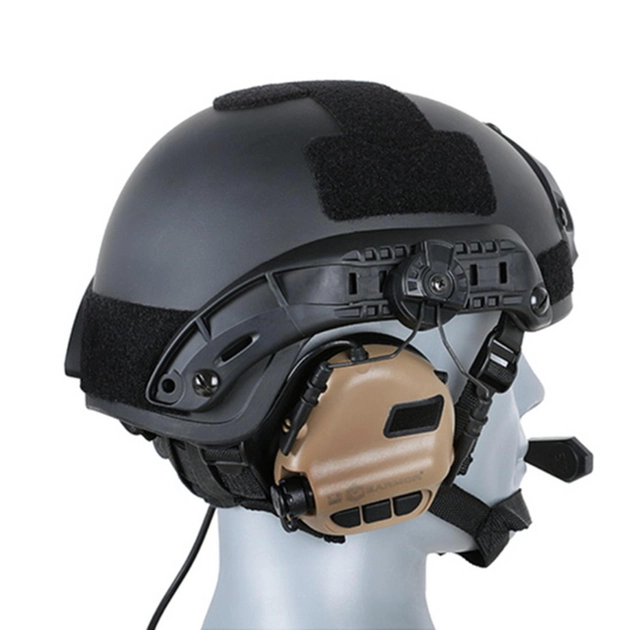 Активные защитные наушники с гарнитурой и адаптером Earmor M32H MOD4 (TN) Tan - изображение 2