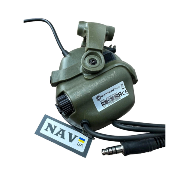 Активні захисні навушники Earmor M32X MARK3 Dual (FG) Olive Mil-Std - зображення 2