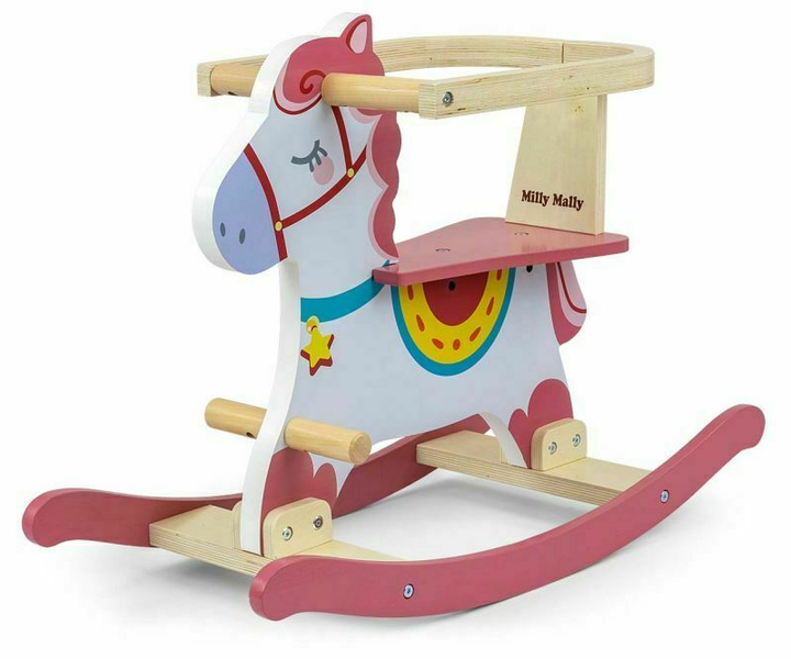 Лошадь-качалка Milly Mally Lucky 12 Розовая (5901761128826) - изображение 1
