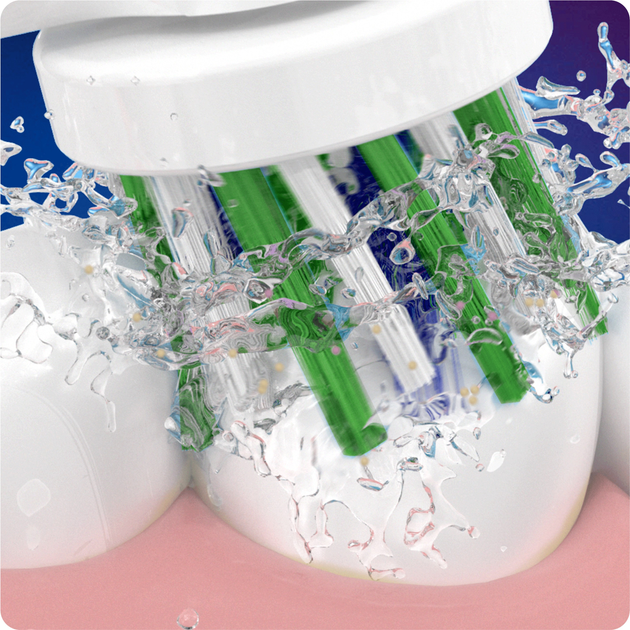 Насадки для електричної зубної щітки Oral-B Pro Cross Action, 6 шт білі (8006540847879) - зображення 4