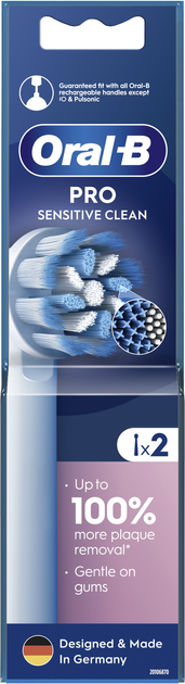 Насадки для електричної зубної щітки Oral-B Pro Sensitive Clean, 2 шт білі (8006540847923) - зображення 2