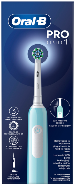 Szczoteczka elektryczna do zębów Oral-B Pro Series 1 Niebieska (8001090916464) - obraz 2