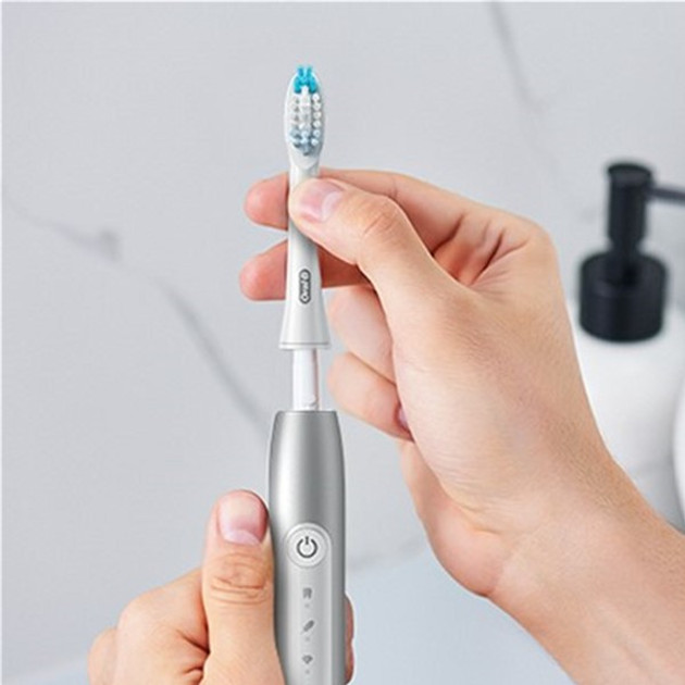 Szczoteczka elektryczna do zębów Oral-b Braun Pulsonic Slim Luxe 4500 Srebro (4210201396406) - obraz 8