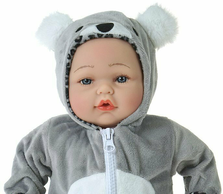 Пупс Adar Gray Polka Dot Suit Співає і говорить польською мовою 40 см (5901271580442) - зображення 3