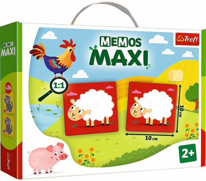 Настільна гра Trefl Memos Maxi Тварини на фермі (5900511022667) - зображення 1