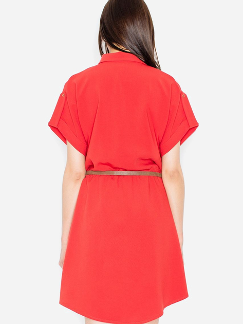 Sukienka koszulowa damska elegancka Figl M442 S Czerwona (5901299587058) - obraz 2