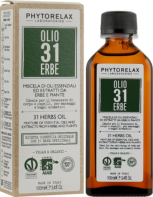 Суміш ефірних олій і екстрактів - Phytorelax Laboratories 31 Herbs Oil 100ml (916843-27094) 