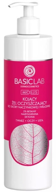 Żel do mycia twarzy BasicLab Micellis kojący 2% Betainy, Naryngenina, Ektoina 300 ml (5904639170682) - obraz 1