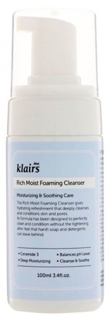 Пінка для вмивання обличчя Klairs Rich Moist Foaming Cleanser 100 мл (8809115025487) - зображення 1