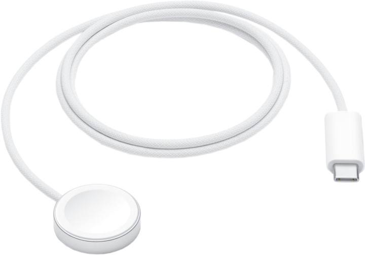 Бездротовий зарядний пристрій Apple Watch Magnetic Fast Charger USB-C Cable 1 м White (MT0H3) - зображення 1
