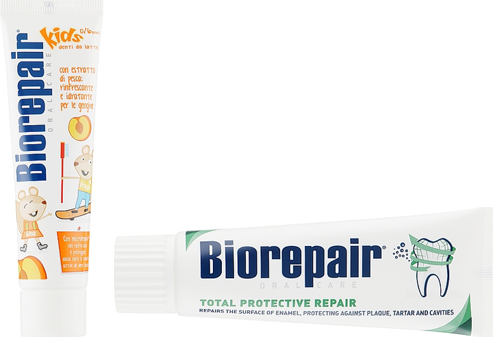 Набір "Абсолютний захист і відновлення. Персик" - Biorepair (toothpaste/50 + toothpaste/75ml) (857020-66450) - изображение 1