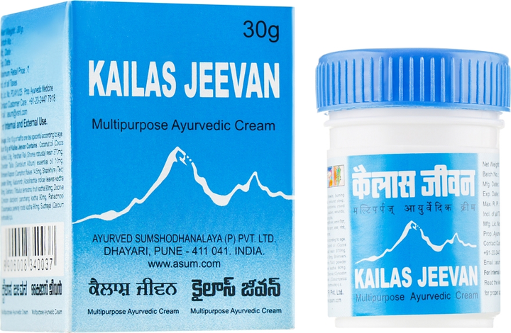 Аюрведичний універсальний крем-бальзам - Asum Kailas Jeevan Cream 30g (656573-52139) - изображение 1