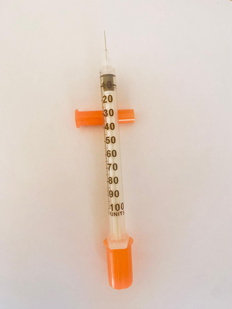 Шприц інсуліновий з інтегрованою голкою U-100, 1мл, 30G (0,3х8 мм) 100 шт/ упаковка - изображение 2