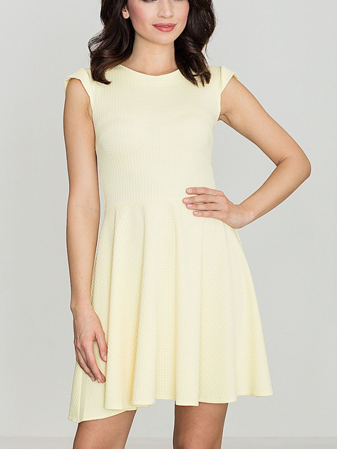 Плаття коротке літнє жіноче Lenitif K162 XL Жовте (5902194307062) - зображення 1