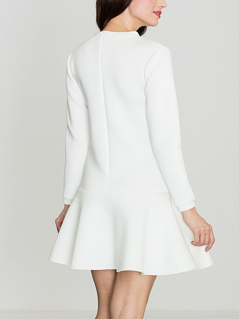Sukienka krótka jesienna damska Lenitif K247 XL Ecru (5902194314503) - obraz 2