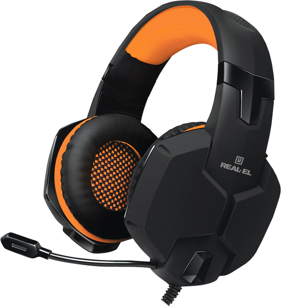Наушники Real-El GDX-7700 Surround 7.1 Black-orange (EL124100016) - изображение 1