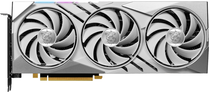 Відеокарта MSI PCI-Ex GeForce RTX 4070 Super 12G Gaming X Slim White 12GB GDDR6X (192bit) (2655/21000) (HDMI, 3 x DisplayPort) (RTX 4070 SUPER 12G GAMING X SLIM WHITE) - зображення 1