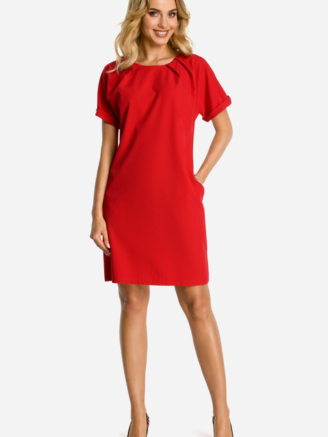 Плаття-футболка коротке літнє жіноче Made Of Emotion M337 S Червоне (5902041197266) - зображення 1