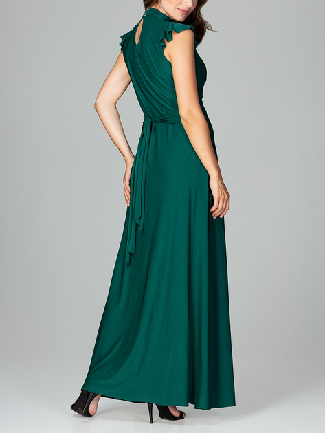 Sukienka wieczorowa długa damska Lenitif K486 S Zielona (5902194353724) - obraz 2